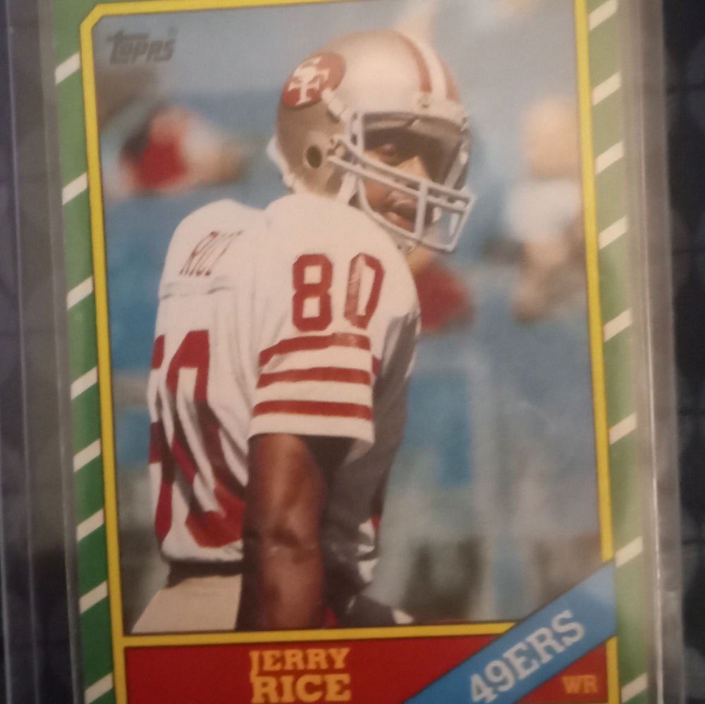 1986 Topps Jerry Rice rc - Picture 2 of 2